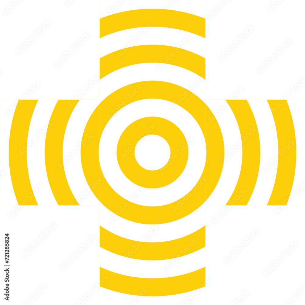 Poster abstract repeatable seamless white yellow circle pattern.