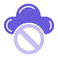 Cloud Inaccessible Icon of Web Hosting iconset.