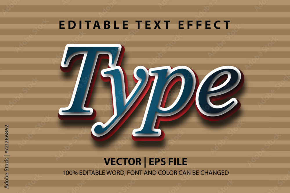 Aufkleber vector editable type typography font effect style