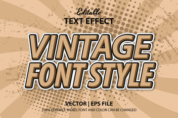 Vector text effect typography vintage style 80s