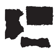 Abstract Torn Paper Silhouettes, Torn papers silhouettes for banners 