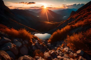 Papier Peint photo autocollant Tatras sunrise over the mountains