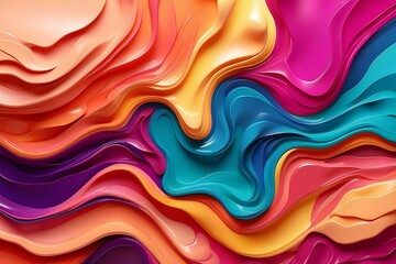 Obraz premium Colorful dynamic dimension layers background, created by ai generated