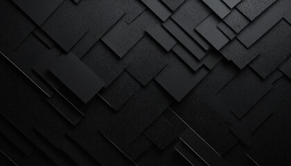 Black, White, Dark Gray Abstract Background with Geometric Shapes