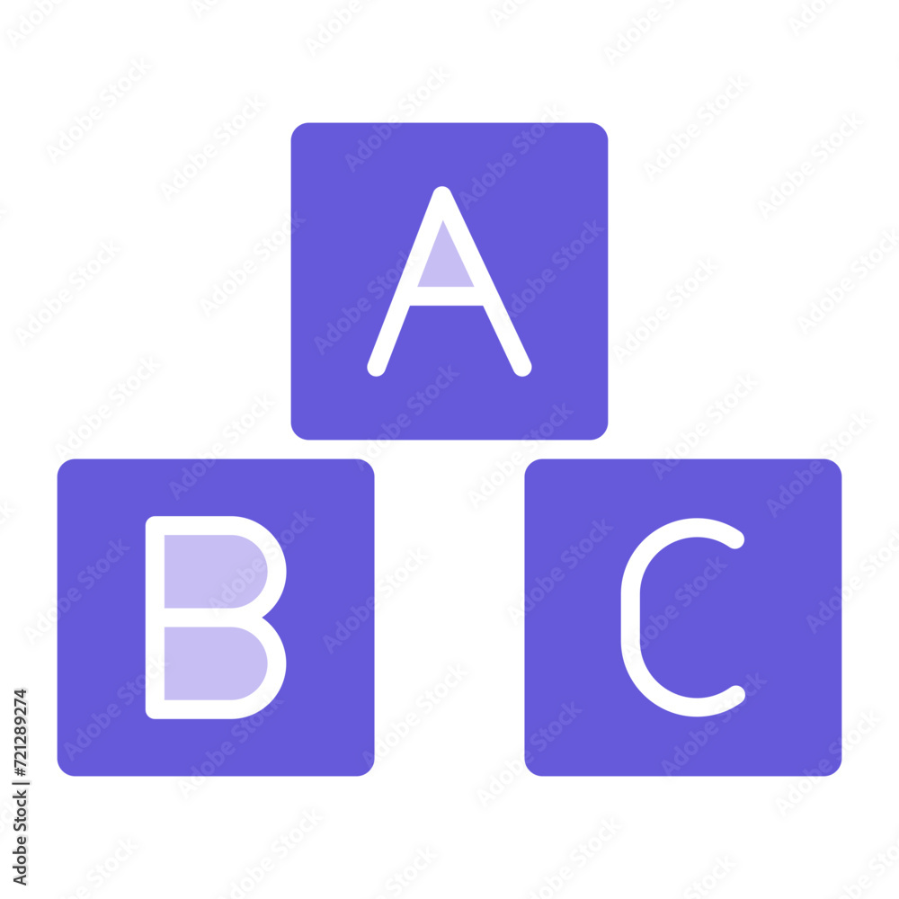 Canvas Prints ABC Blocks Icon of Kindergarten iconset.