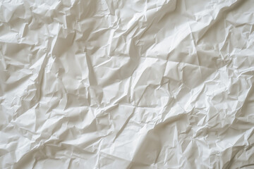 Crumpled white paper texture. Versatile background. Distressed paper surface ideal for diverse design purposes, adding depth and character to creative projects.