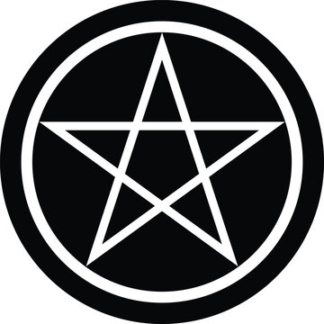 Simple pentagram icon. Premium symbol in stroke style. Design of pentagram icon. Vector illustration.