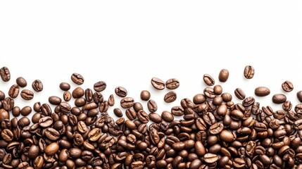 Aromatic Palette  Exploring the Rich World of Ground Coffee Beans and Coffee Beans Background
