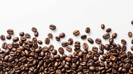 Aromatic Palette  Exploring the Rich World of Ground Coffee Beans and Coffee Beans Background
