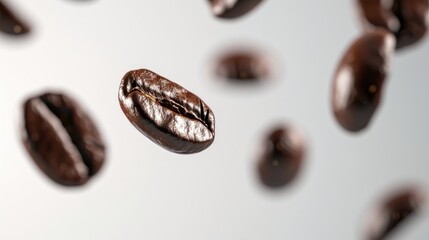 Aromatic Palette  Exploring the Rich World of Ground Coffee Beans and Coffee Beans Background
