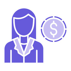 Female Finance Officer Icon