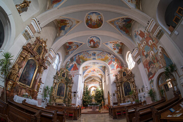 Catholic church in Mariagyud, Hungary - 721296408