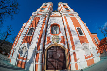 Catholic church in Mariagyud, Hungary - 721296412