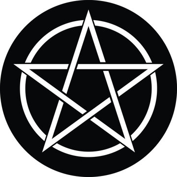 Simple pentagram icon. Premium symbol in stroke style. Design of pentagram icon. Vector illustration.