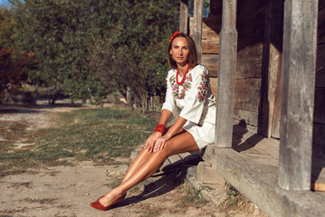 Young woman in Ukrainian nature