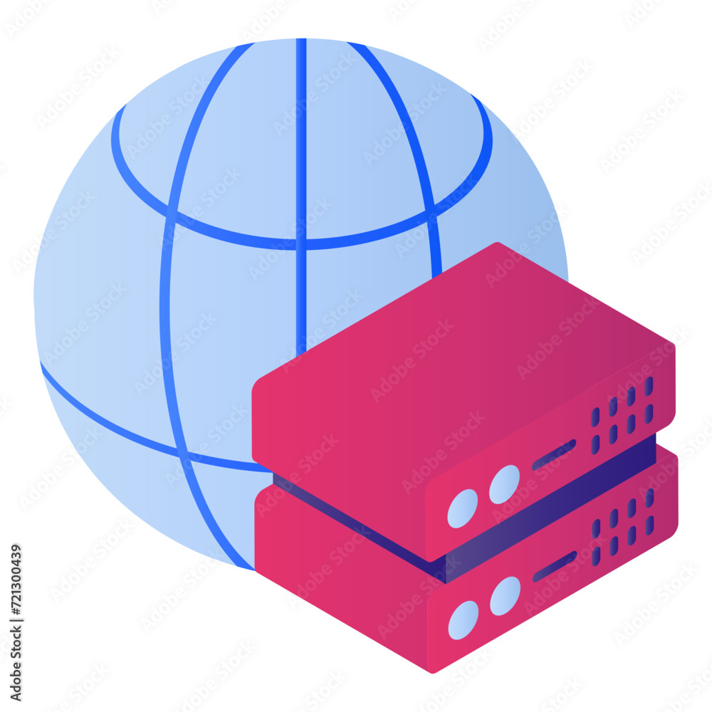 Poster regional cdn proxy server isometric concept, data center location stock illustration, content delive