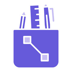 Pencil Case Icon of Office Stationery iconset.