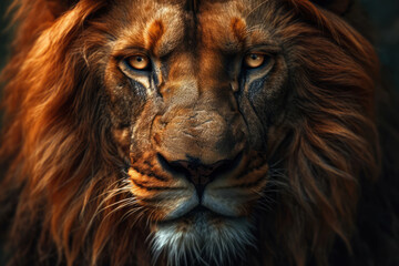 Naklejka premium half lion half of the king