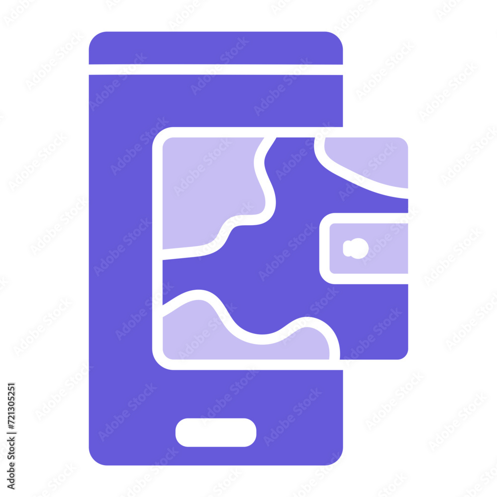 Poster digital wallet icon of technology iconset.