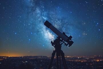 A surprise rooftop stargazing experience with a telescope for an astronomical night