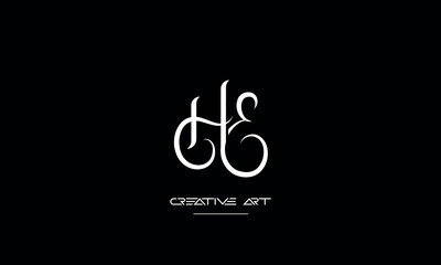 EH, HE, E, H abstract letters logo monogram