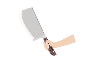 Kitchen knife on white background.