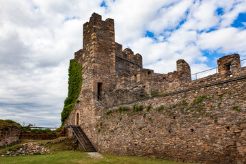 Fototapeta na wymiar Templar Castle of Ponferrada back, Spain
