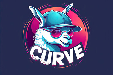 Lama Alpaca face avatar. Animal emoji.	