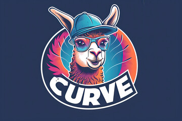 Lama Alpaca face avatar. Animal emoji.	