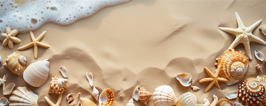 summer, sand, sea, shells