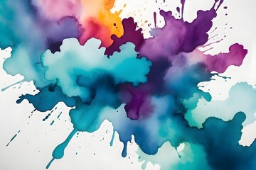 Fototapeta premium Abstract Captivating Watercolor Stains background
