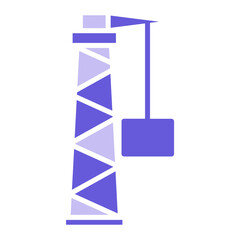 Crane Machine Icon of Delivery and Logistics iconset.