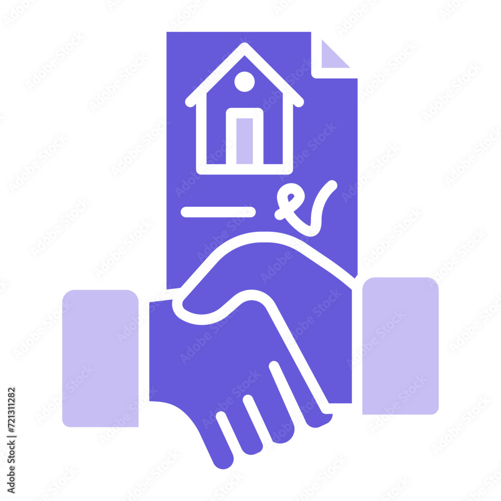 Wall mural property agreement icon of real estate iconset.