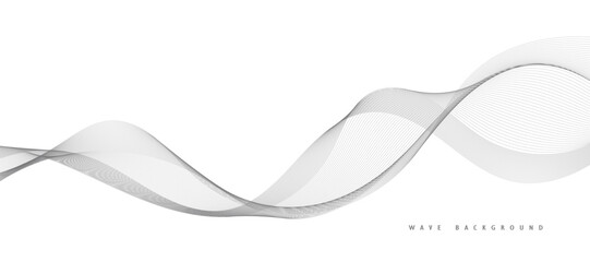 Lines for the background. Black stripes on a white background. Set of wavy lines. Multiple line waves. Creative line art. Grey waves with lines. Vector waves set. Curved wavy line, smooth stripe.