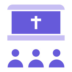 Obraz premium Cermon Icon of Funeral iconset.