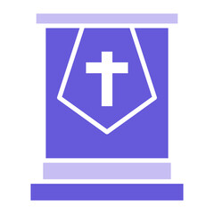 Obraz premium Altar Icon of Funeral iconset.