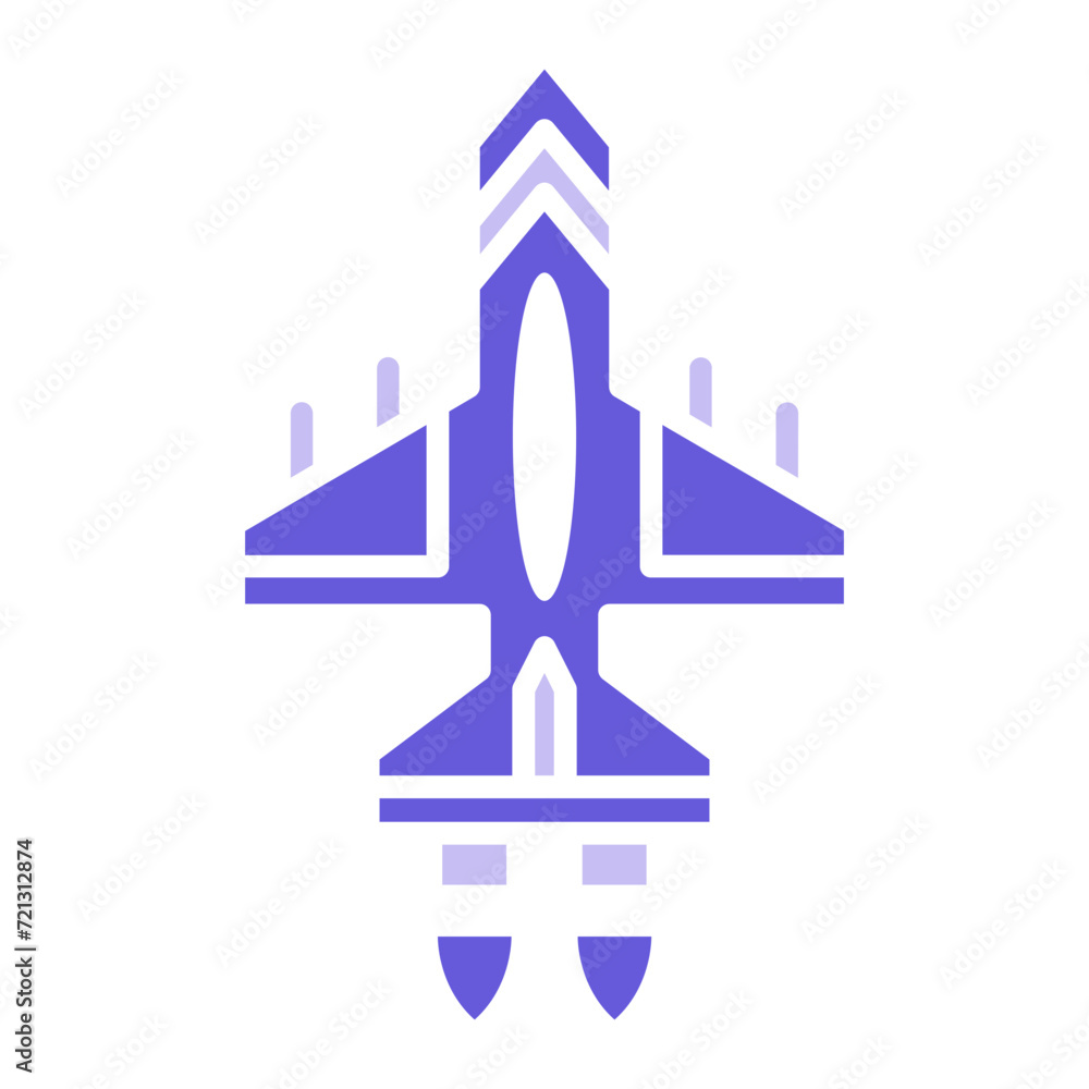 Poster airplane icon of nuclear energy iconset.