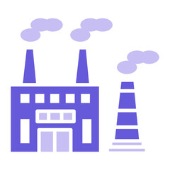 Factory Chimneys Icon of Nuclear Energy iconset.