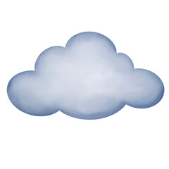 Watercolor cloud computing concept on white background
