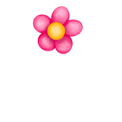 Watercolor easter egg with flowers