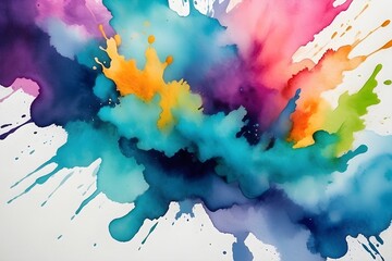 Abstract Captivating Watercolor Stains background