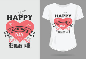 Valentine's day trending t shirt for boys or girls trending simple graffiti text based eye catchy fashion creative design vector illustrator