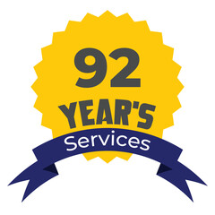 92 Year's of services 