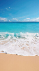 Beautiful beach and tropical sea - boost up color processing and background
