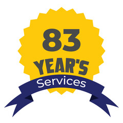 83 Year's of services 