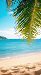 Fototapeta na wymiar Beautiful tropical beach and sea with coconut palm tree for travel and vacation