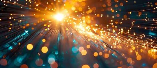 Brilliant Light Shines Through Advanced Fiber Optics, Illuminating Every Corner with Radiant Light, Fiber, Optics