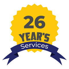 26 Year's of services 