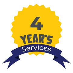 4 Year's of services 
