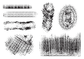 Collection of random hand drawn scribble of stroke, shape, Black pen marker shapes vector set